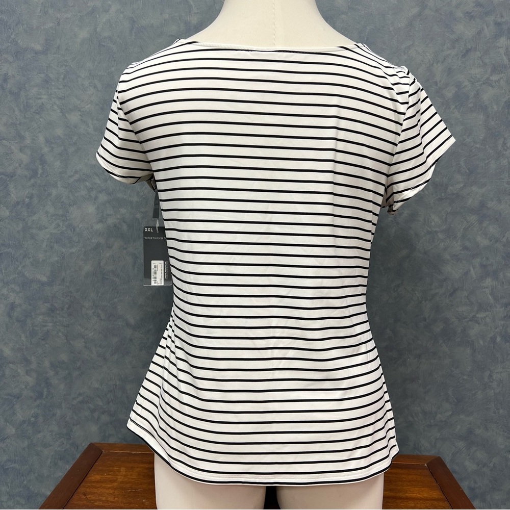 Worthington Women's Crew Neck Short Sleeve T-Shirt sz XXL - Picture 2 of 7